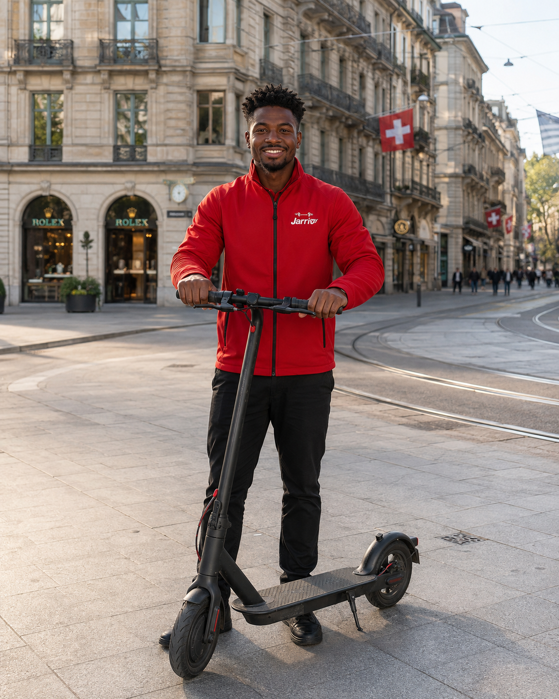 Elias, verified Jarriv mover in Switzerland with a e-scooter